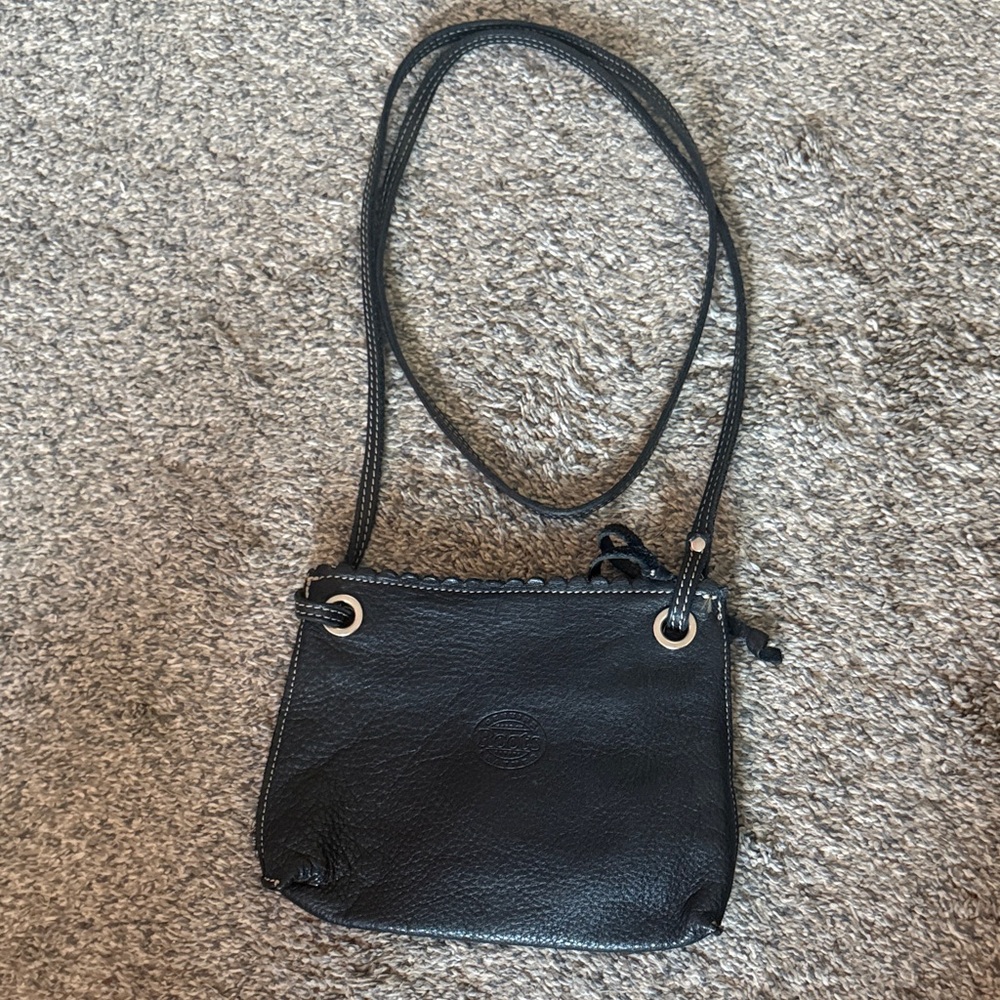 Black Leather Crossbody Bag